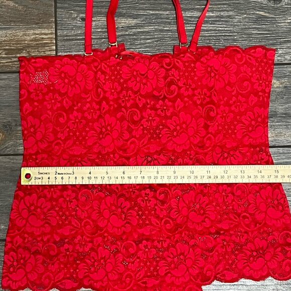 NWT $98 We Are HAH Free People Spinster Reversible Bodysuit XL Siren Red Top - Picture 12 of 16
